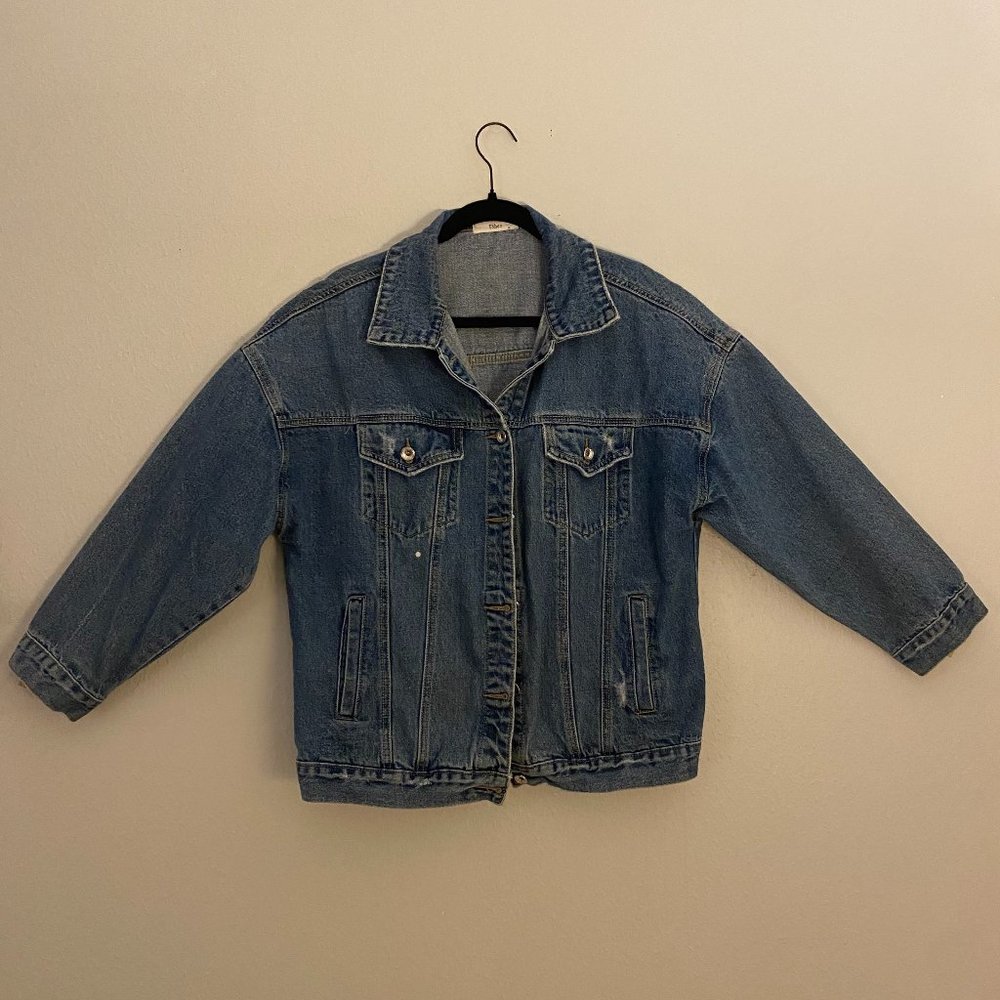 Tsher Oversized Vintage Denim Jacket Medium